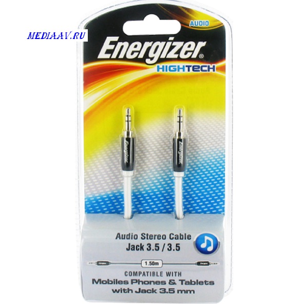Energizer Audio Stereo Сable Jack 3,5/3,5 "Hightech" 1.5M