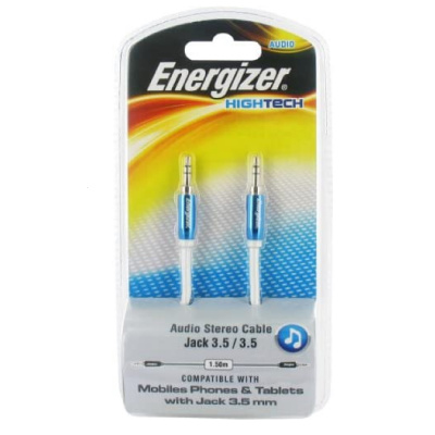Energizer Audio Stereo Сable Jack 3,5/3,5 "Hightech" 1.5 м Blue