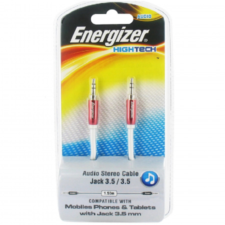 Energizer Audio Stereo Сable Jack 3,5/3,5 "Hightech" 1.5 м Red